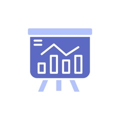 Presentation Vector illustration Glyph With Color Background and Investment icon.