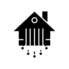 Traffic distribution black icon, concept illustration, vector flat symbol, glyph sign.