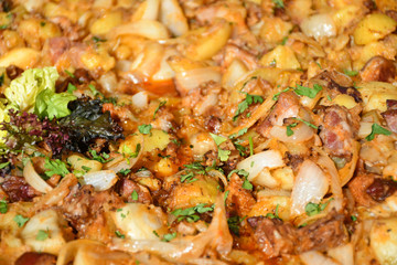 Ratatouille with vegetables and meat