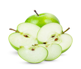 Green Apple Isolated on White Background