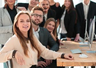 group of diverse office employees in the workplace.