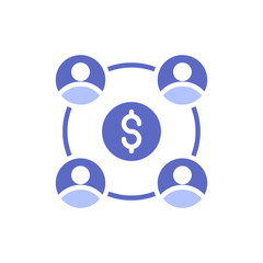 Mutual Funds Vector illustration Glyph With Color Background and Investment icon.