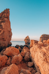 Fototapeta na wymiar A beautiful sunrise in Algarve region, Portugal