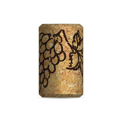 Wine cork front view, vector illustration