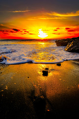 Winter's day sunset light on Pink Bay, Porthcawl, Wales, 02.01.2019 (9)