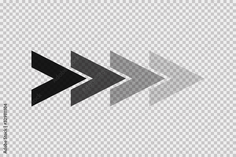 Poster arrow button or icon vector element on transparent background. isolated vector illustration. vector 