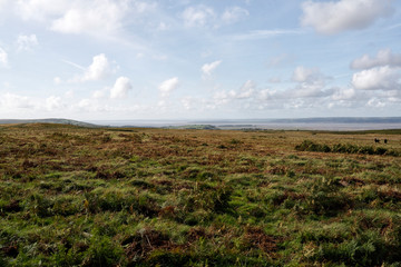 Welsh landscape, Gower Peninsula in Wales UK