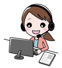 オンライン授業を受ける女の子