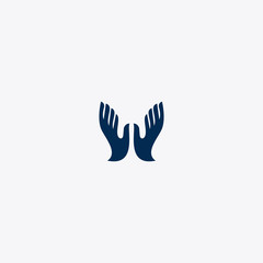 Fototapeta na wymiar Hand logo Icon template design in Vector illustration 