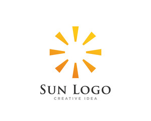 Obraz premium Sun Logo Icon Design Vector