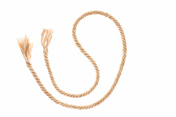 jute rope. Isolated on a white background.