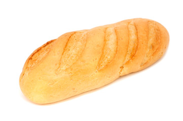 White soft fresh bread on a white background