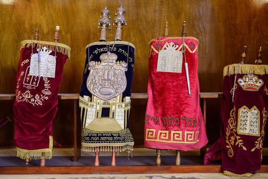 Torahs in Synagogue, Temple Beth Shalom, Plaza de la Revolucion, Vedado, Havana, Cuba