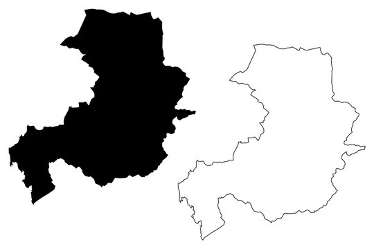 Aix-en-Provence City (French Republic, France) map vector illustration, scribble sketch City of Aix en Provence map