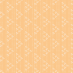 Vector yellow dotted triangle seamless pattern background