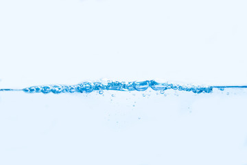 Water with bubbles inside and waves.