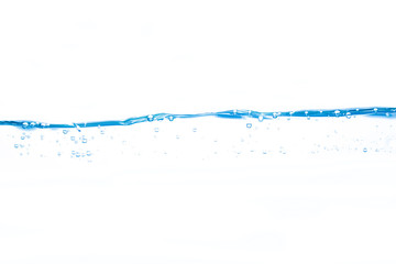 Water with bubbles inside and waves.