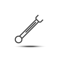 Vector simple wrench line icon style