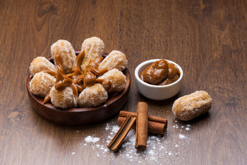churros recheados com doce de leite