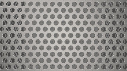 abstract metal background with holes