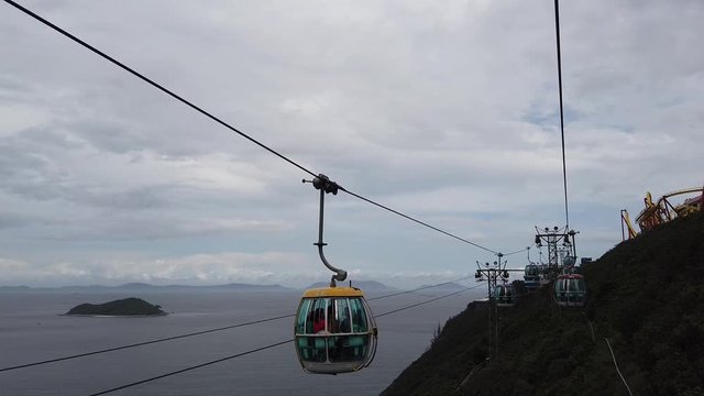 Cable car in ocean park at Hong Kong