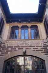 Obraz premium Courtyard of an ancient palace in Florence, Italy