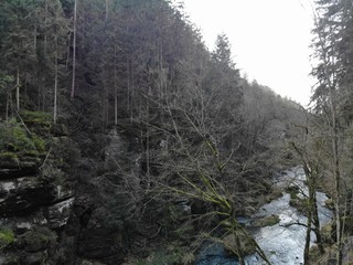 Aerial view of National Park Bohemian Switzerland, Hrensko