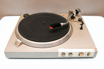 Closeup of turntable