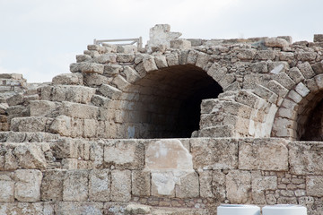 Roman ruins in Caesarea, Israel