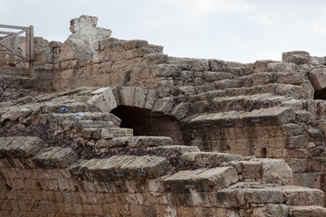 Roman ruins in Caesarea, Israel