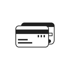 Bank card. Credit card. Vector icon