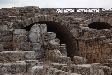 Roman ruins in Caesarea, Israel