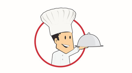 Vector Isolated Illustration or Icon of a Chef