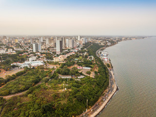 Fototapeta premium Aerial view of beautiful coast of Maputo, Costa do Sol, Mozambique