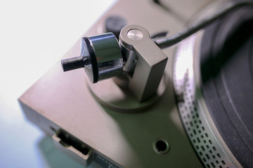 Fototapeta na wymiar Closeup of turntable