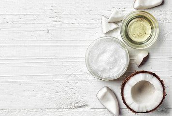 Coconut oil and fresh coconut