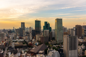 Fototapeta na wymiar Tokyo Sunset