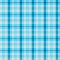 Seamless pattern in awesome beautiful light and dark blue colors for plaid, fabric, textile, clothes, tablecloth and other things. Vector image.