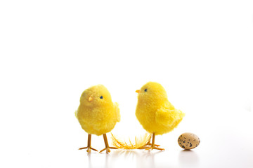 easter decoration on whie background