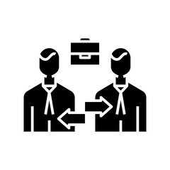 Work experience exchange line icon, concept sign, outline vector illustration, linear symbol.