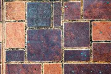 Old tile abstract texture background.