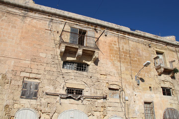 ruined buildings in valletta (malta)