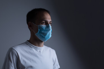 man in a protective mask, the H1N1 Virus