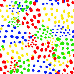 abstract colorful dots seamless repeating pattern   Modern design for paper, cover, fabric, interior decor and other users. Ideal for wrapping papper designs