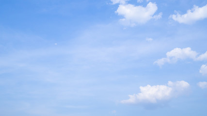 Naklejka na ściany i meble A blue sky with beautiful wisp of cloud for use as a backing or backdrop.