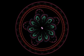 mandala on black