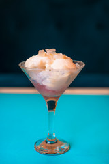 ice cream in a glass