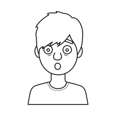 Vector design of guy and fright logo. Collection of guy and surprise vector icon for stock.