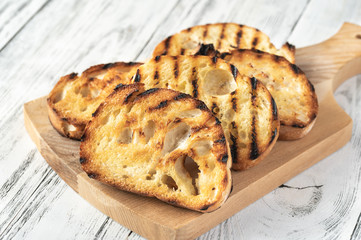 Slices of toasted bread
