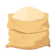 Vector design of bag and sugar logo. Web element of bag and sack stock vector illustration.